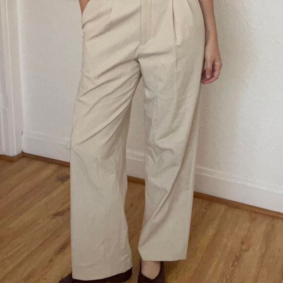 Uniqlo Pants - Uniqlo Women's Cream Trousers